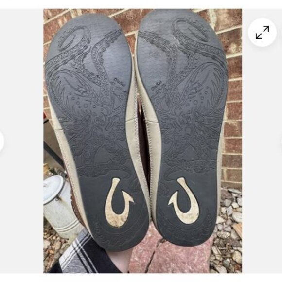 Men’s Olukai Kauwela Slip On Leather Shoes Size 10 Comfort Walking - Picture 5 of 6